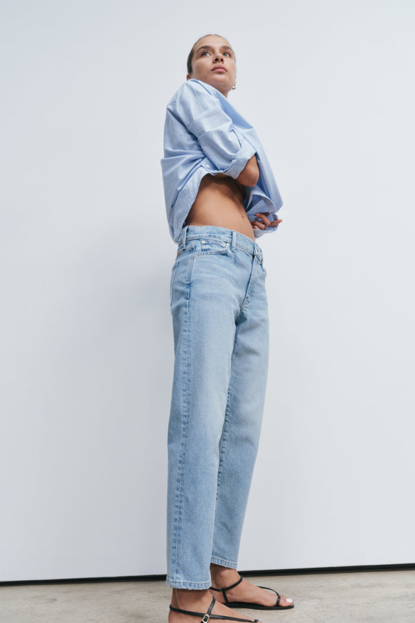 Ayr Premium Women's Mid Rise Barrel Leg Denim - The Stance
