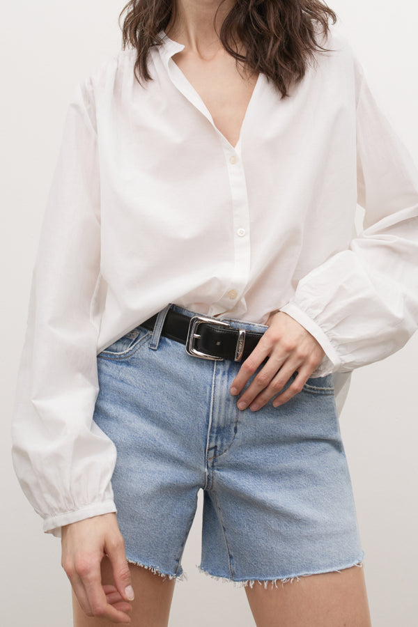 ayr Premium Women's Silk Cotton Voile Long Sleeve Top - The Crane