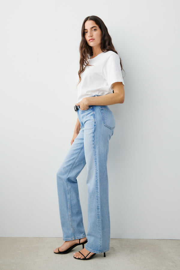 Ayr Relaxed High Rise Straight Leg Denim - The Roadie