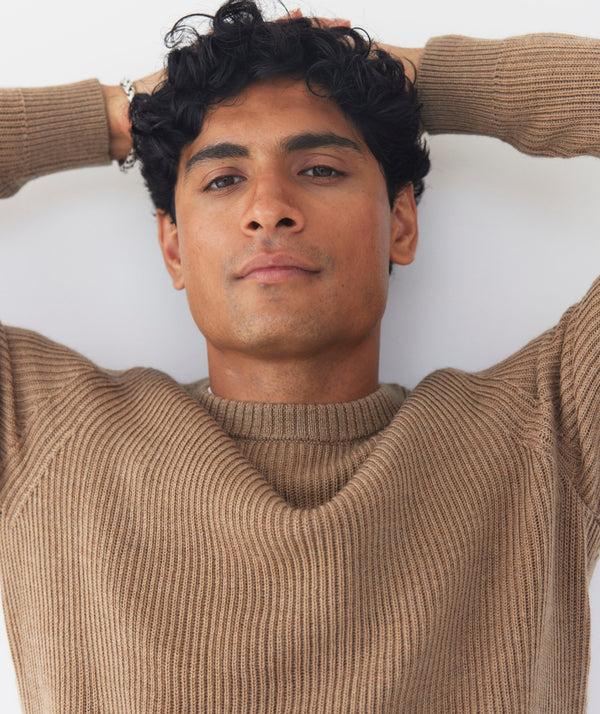 ayr Ribbed Extra Fine Italian Merino Wool Sweater - The Sloop