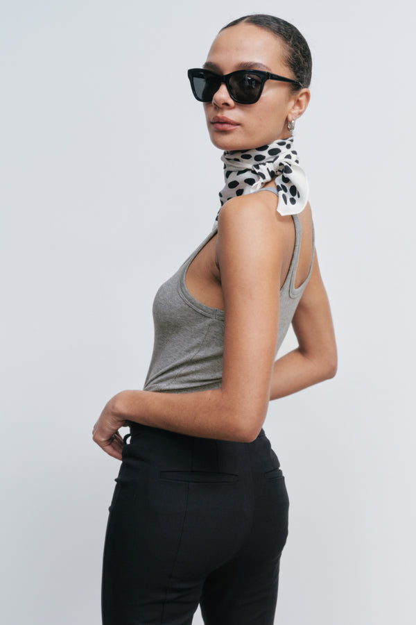 Ayr Sleeveless Thin Strapped Ribbed Knit Tank - The Sexy Flexy
