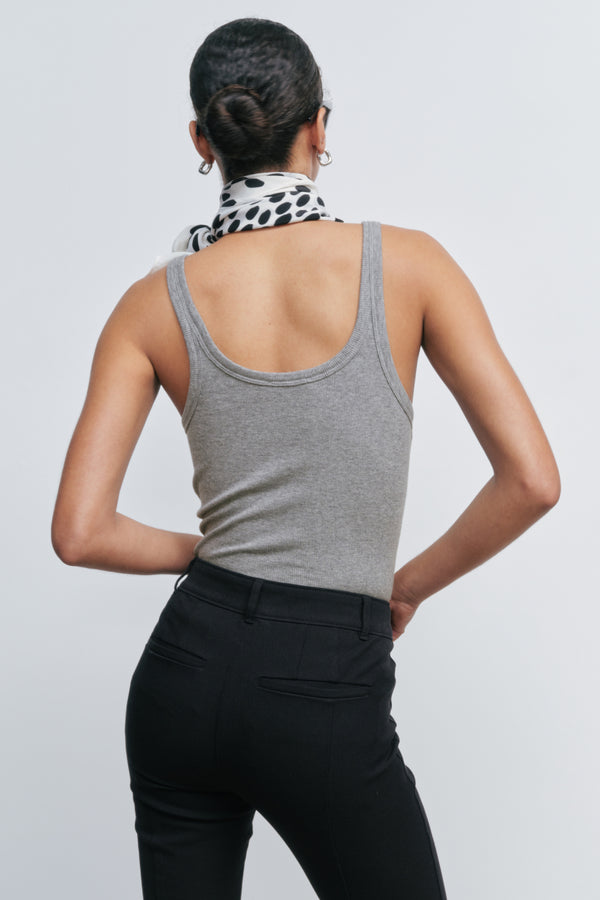 Ayr Sleeveless Thin Strapped Ribbed Knit Tank - The Sexy Flexy