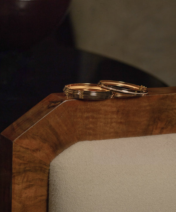 Azlee 3-Tier Staircase Center Pave Bangle