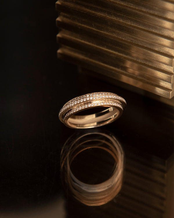 Azlee 3-Tier Staircase Pave Diamond Ring