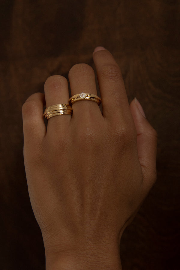 Azlee 5-Tier Bare Staircase Ring