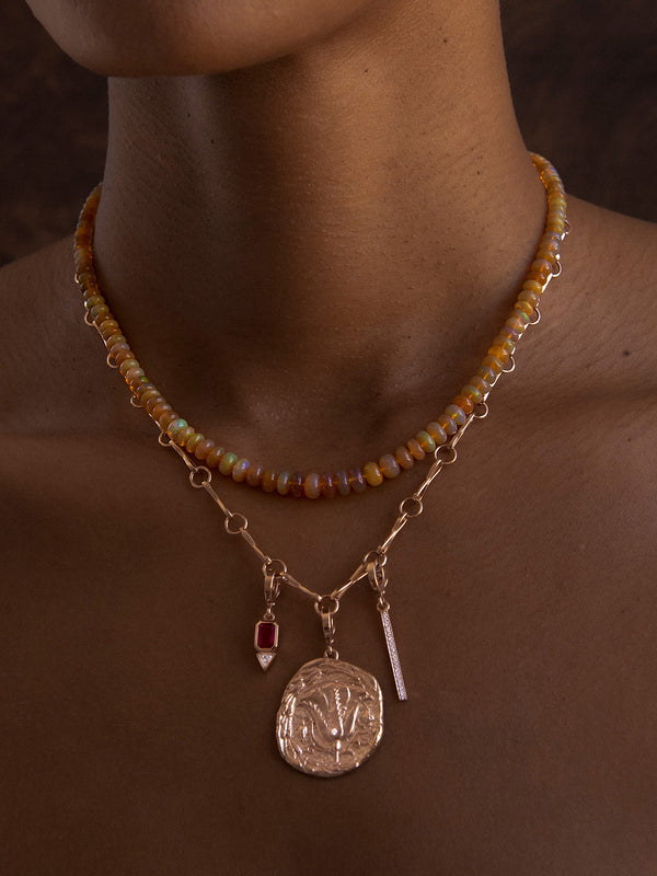 Azlee African Opal Bead Necklace