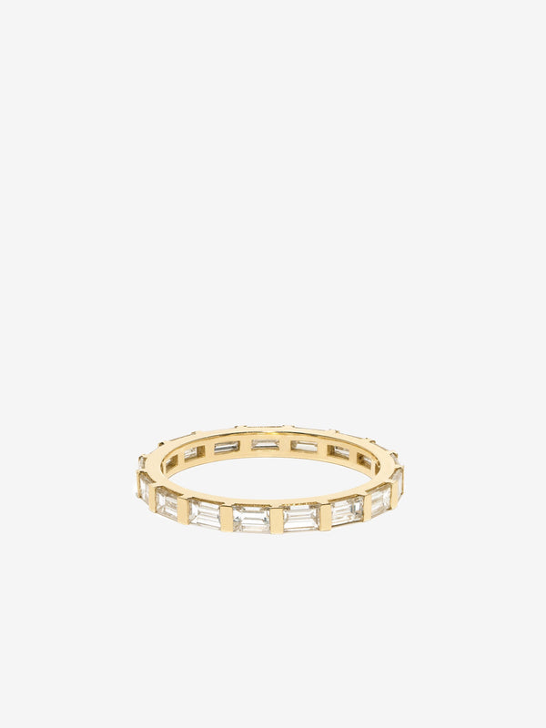 azlee Baguette Eternity Band in Prongs