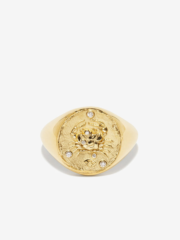 azlee Cancer Signet Ring