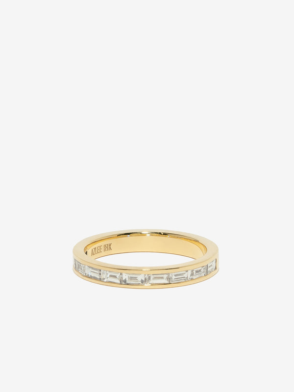 azlee Channel Set Baguette Diamond Band