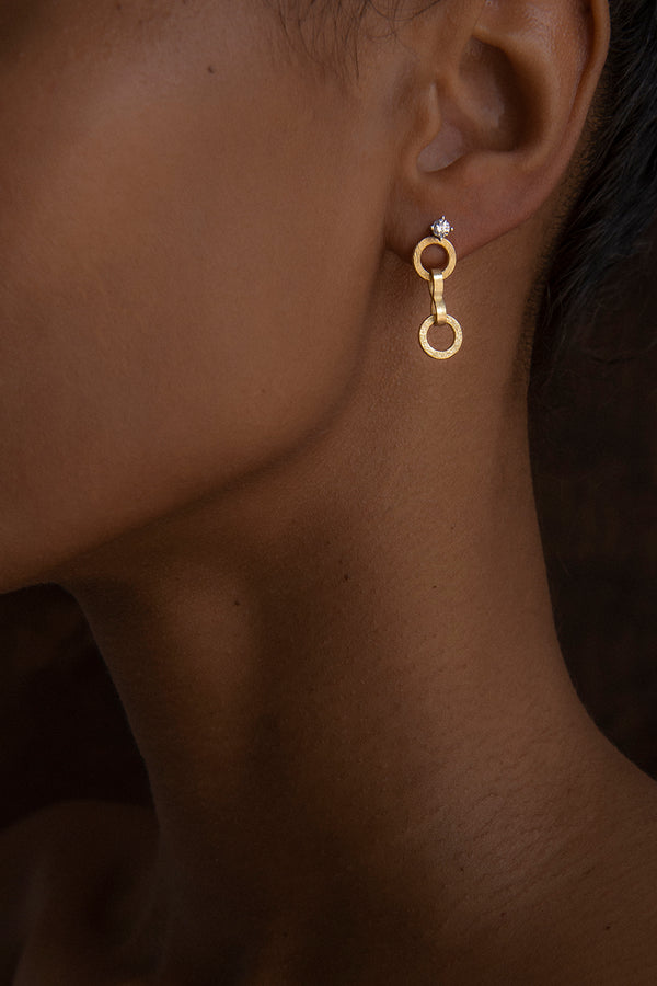 Azlee Circle Chain Earrings
