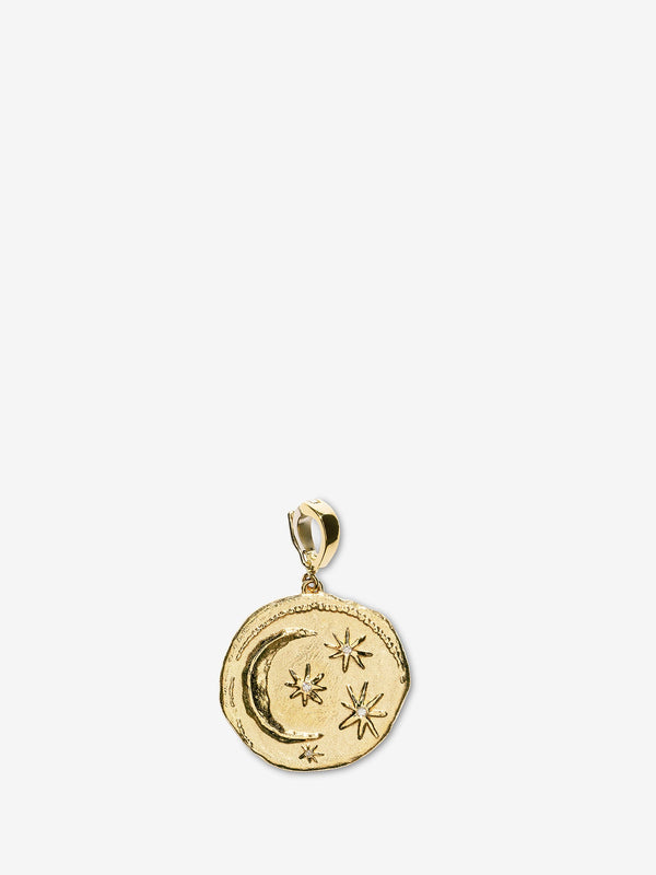 azlee Cosmic Small Diamond Coin Charm