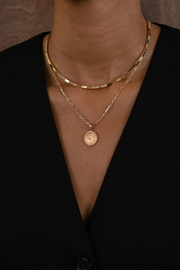 Azlee Custom Fingerprint Coin Rose Gold