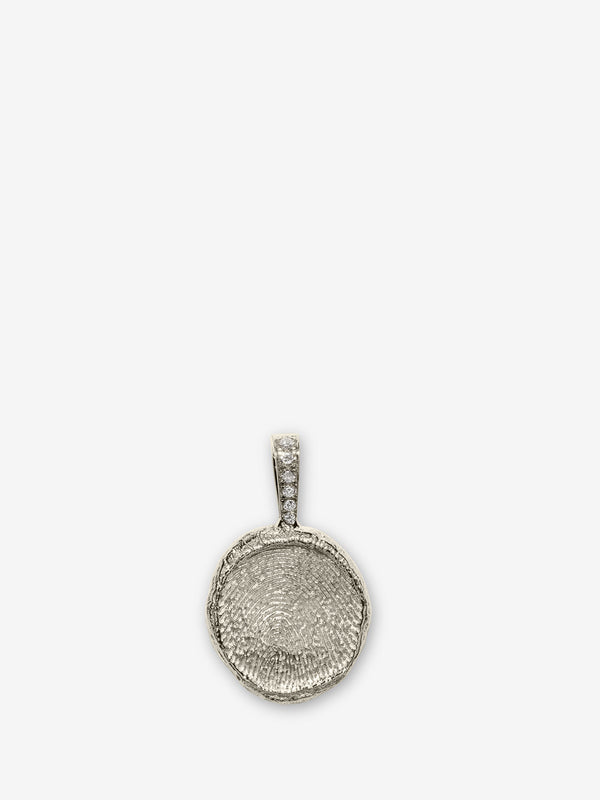 azlee Custom Fingerprint Coin White Gold