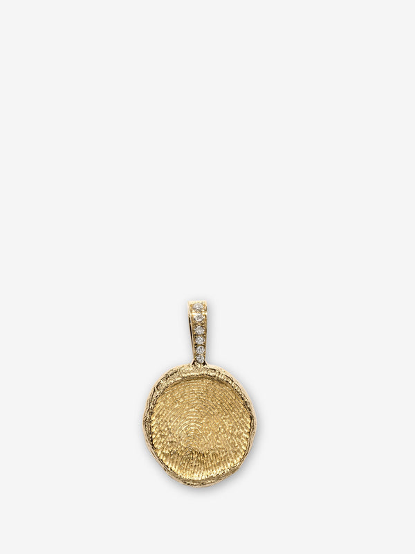 azlee Custom Fingerprint Coin Yellow Gold