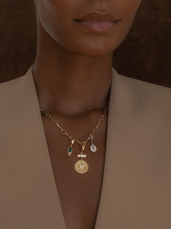 Azlee Elefante Loyalty Small Diamond Coin Charm