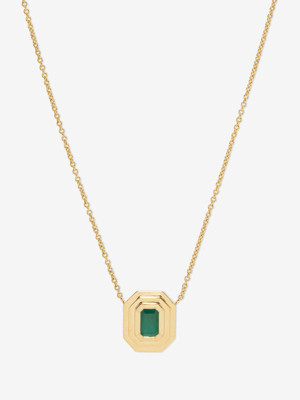 azlee Emerald Staircase Necklace