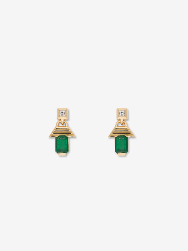 azlee Escalier Large Emerald Drops