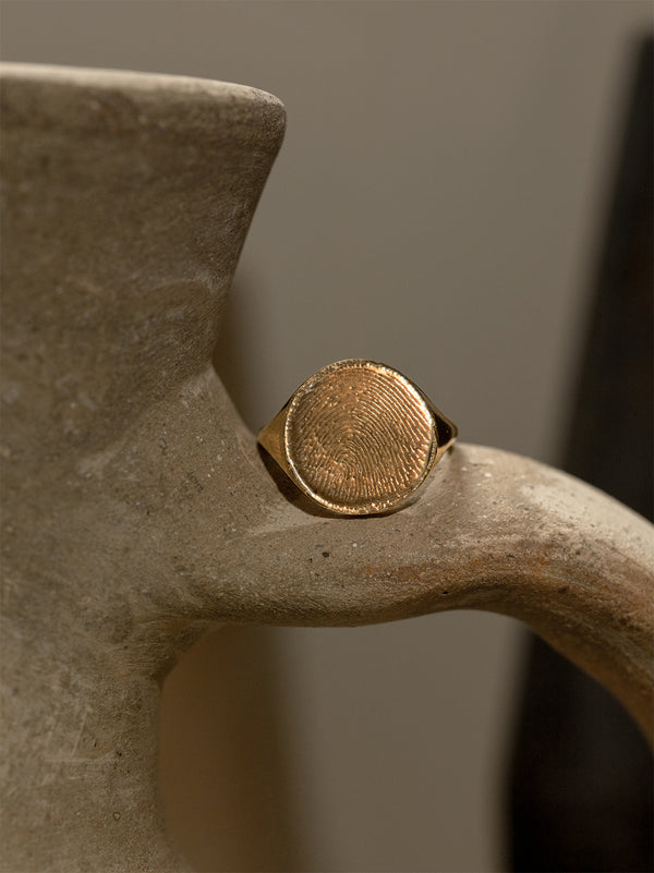 Azlee Fingerprint Signet Ring