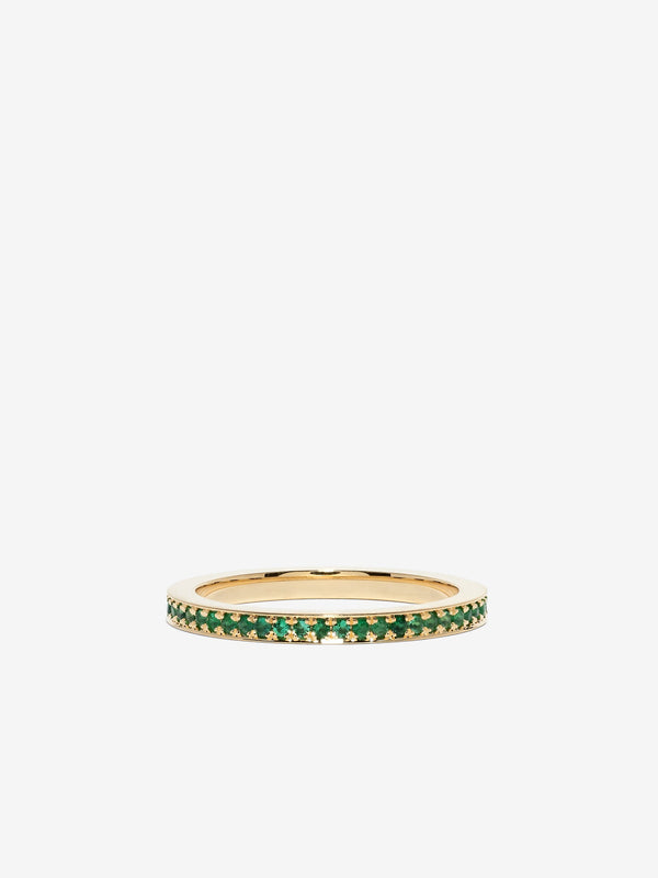 azlee Front Emerald Eternity Band