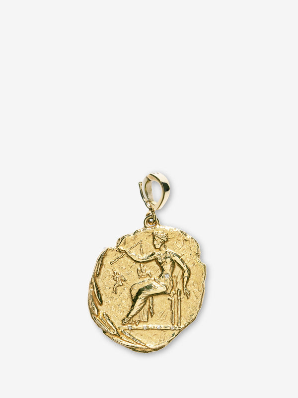 azlee Goddess of Love Large Diamond Coin Charm
