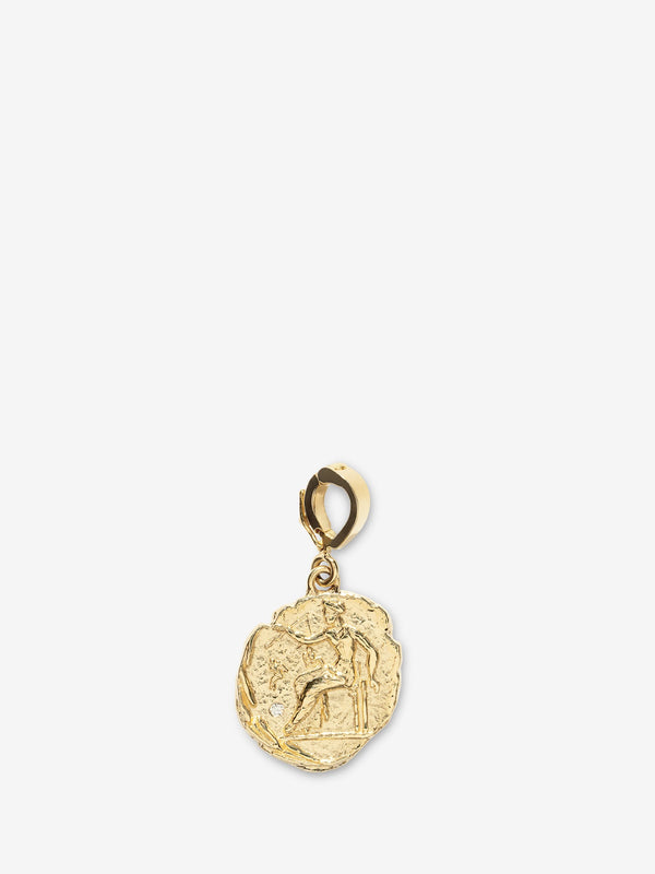 azlee Goddess of Love Small Diamond Coin Charm