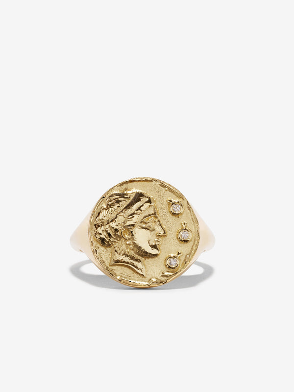 azlee Goddess of Mothers Signet Ring