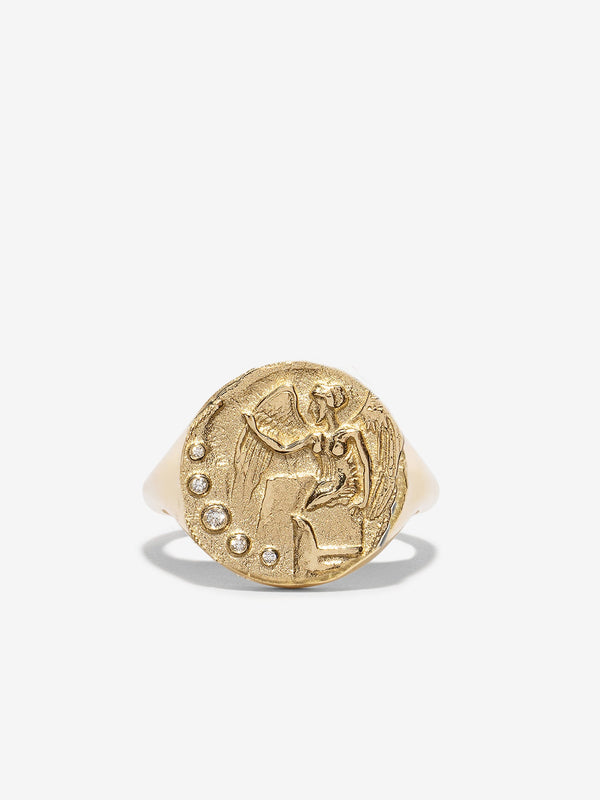 azlee Goddess of Victory Signet Ring
