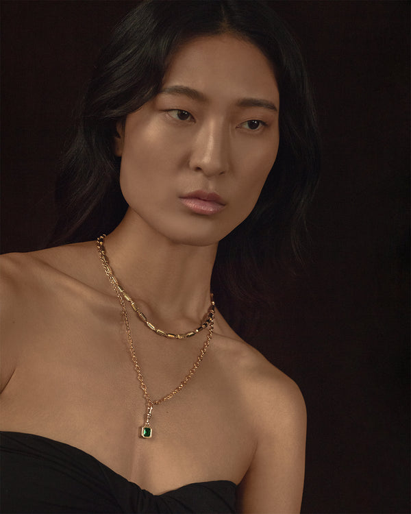 Azlee Gold Column Necklace