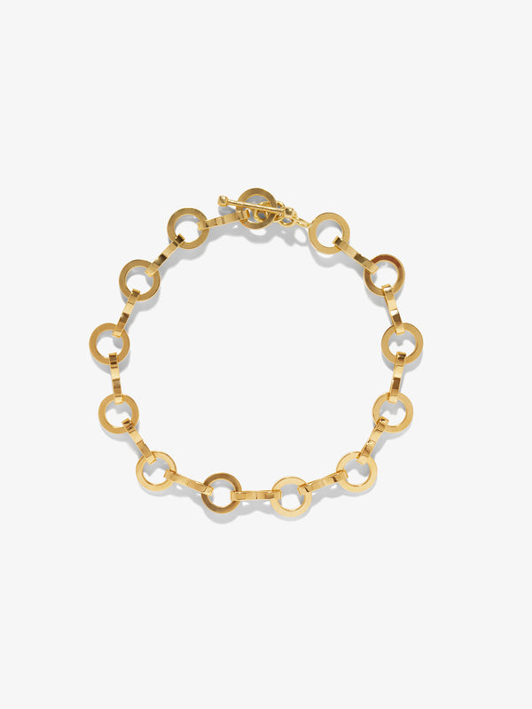 azlee Heavy Circle-Link Smooth Bracelet