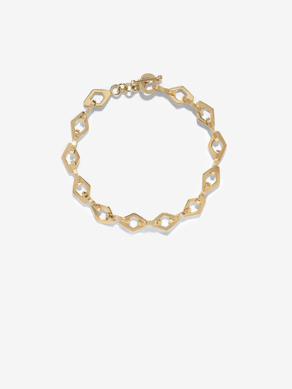 azlee Heavy Lozenge-Link Chain Bracelet