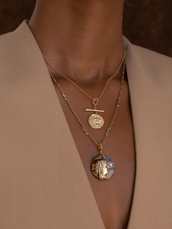 Azlee Karkinos Small Diamond Coin Charm