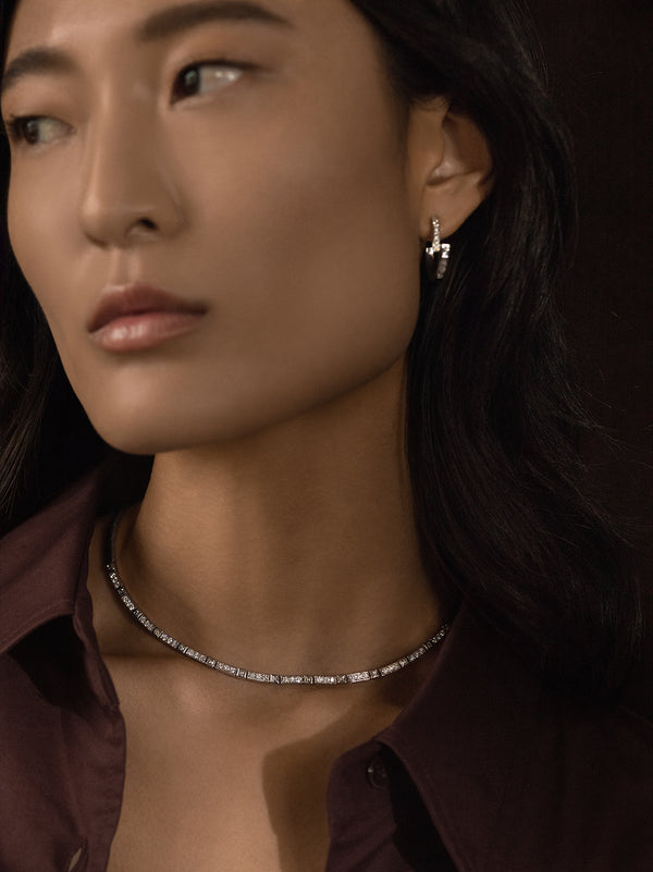 Azlee La Nuit Diamond Tennis Necklace