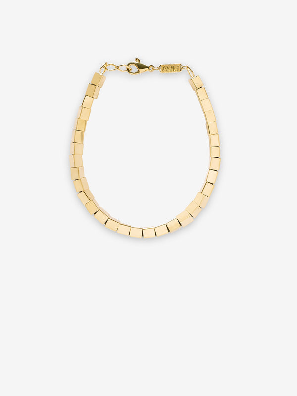 azlee Large Gold Bar Bracelet