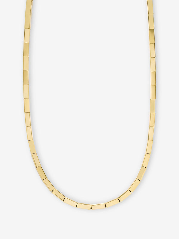 azlee Large Gold Bar Necklace