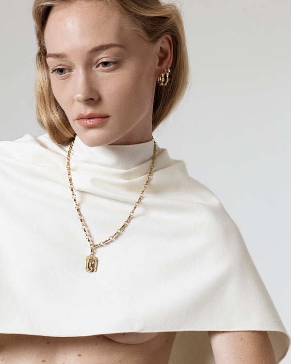 Azlee Large Motif Double Link Chain