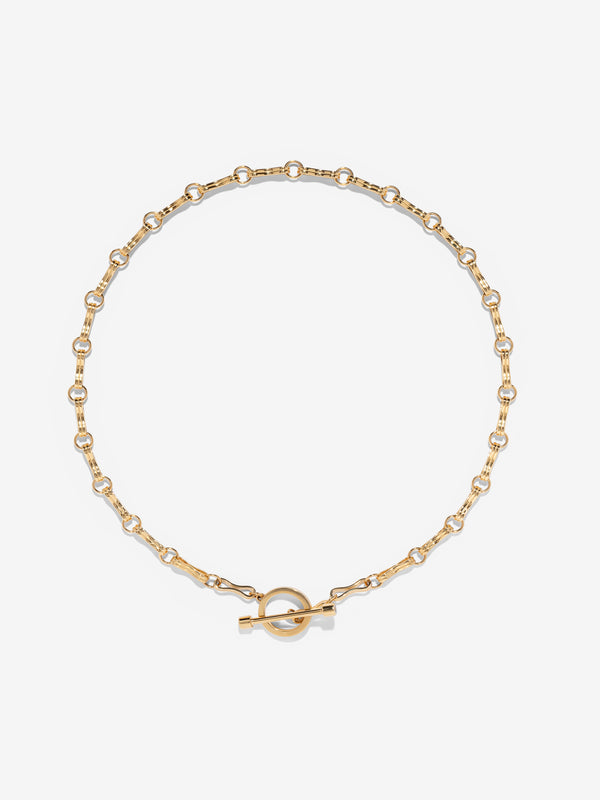 azlee Large Motif Double Link Toggle Chain