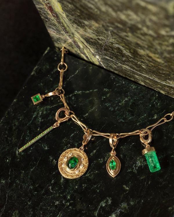 Azlee Light Beam Emerald Charm