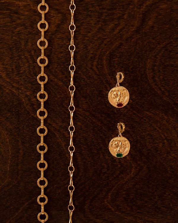 Azlee Lion Small Ruby Coin Charm