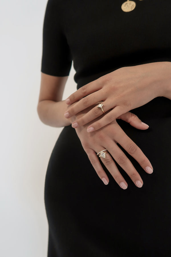 Azlee Lozenge Diamond Engagement Ring