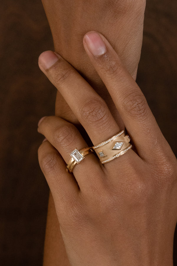 Azlee Lozenge Diamond Ring