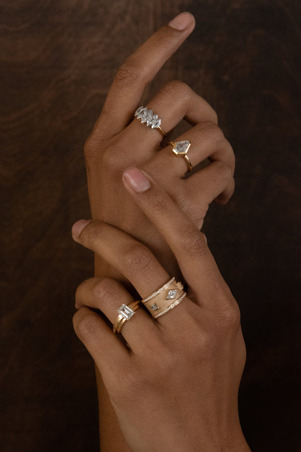 Azlee Lozenge Diamond Ring