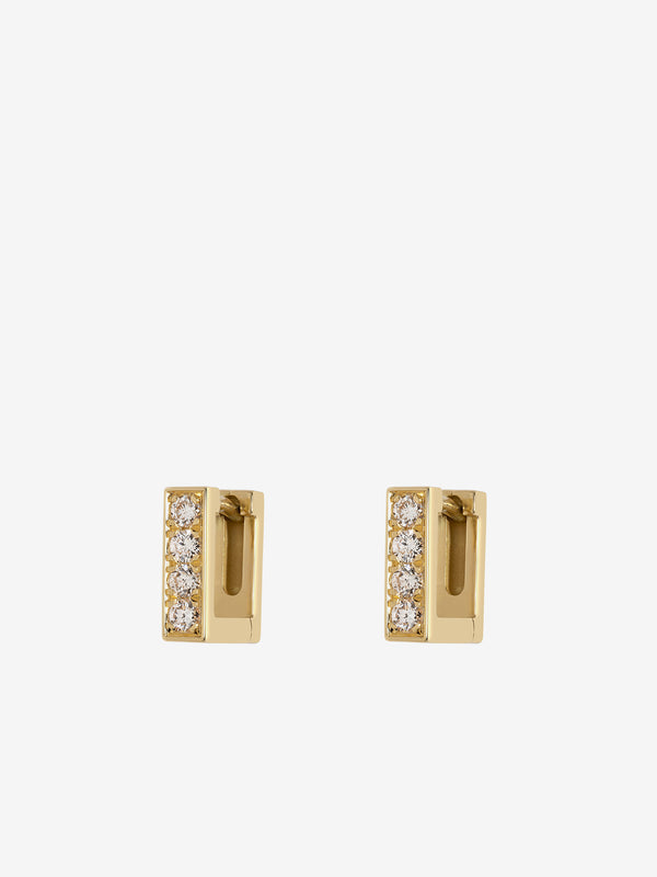 azlee Mosaic Diamond Hoops