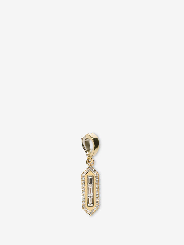 azlee N/S Triple Baguette Diamond Charm