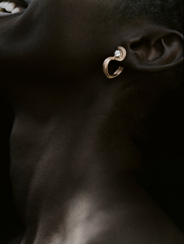 Azlee Ocean Diamond Hoops