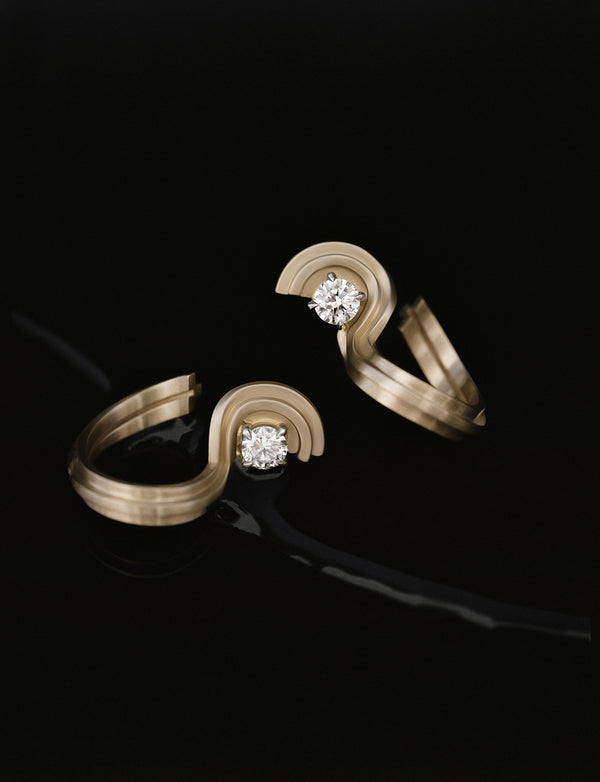 Azlee Ocean Diamond Hoops