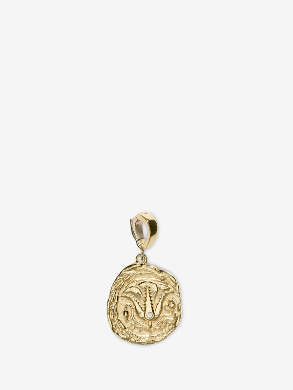 azlee Of the Earth Small Diamond Coin Charm