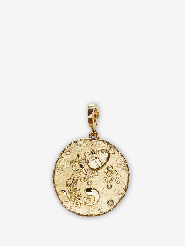 azlee Of The Stars Aquarius Large Coin Charm