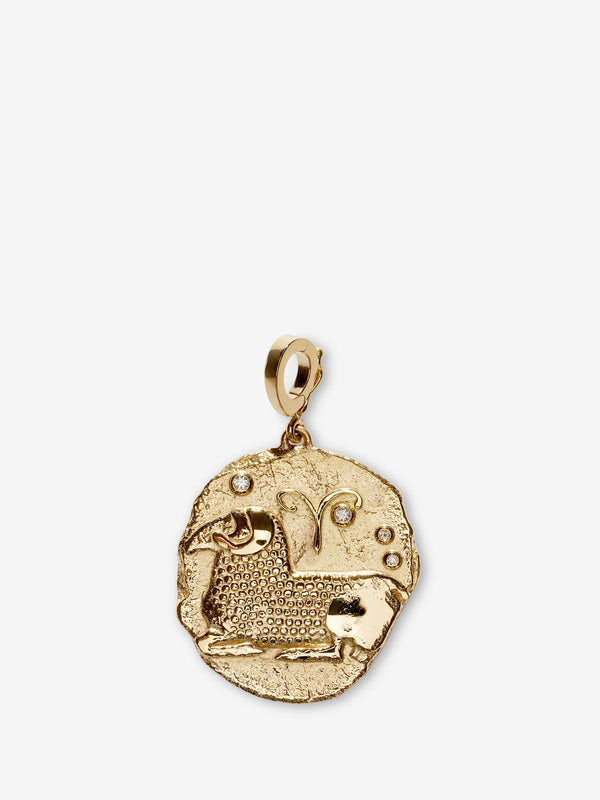 azlee Of The Stars Aries Large Coin Charm