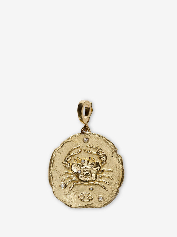 azlee Of The Stars Cancer Large Coin Charm