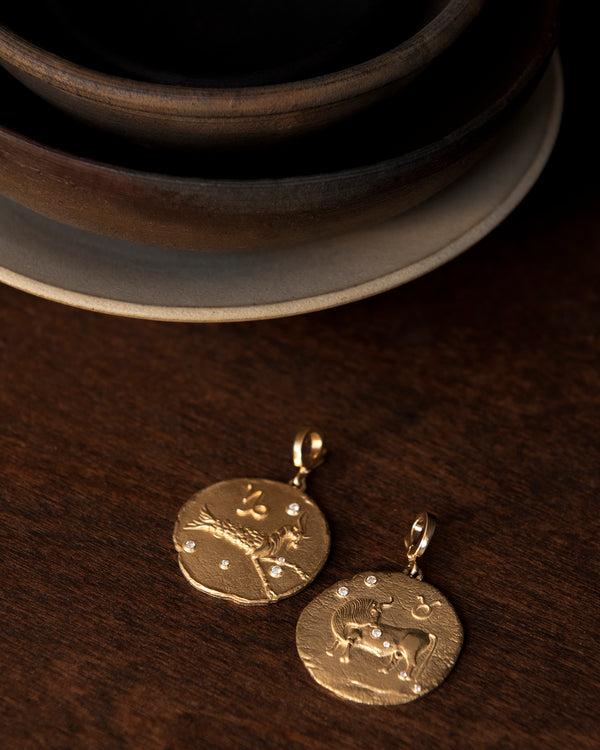 Azlee Of The Stars Capricorn Large Coin Charm